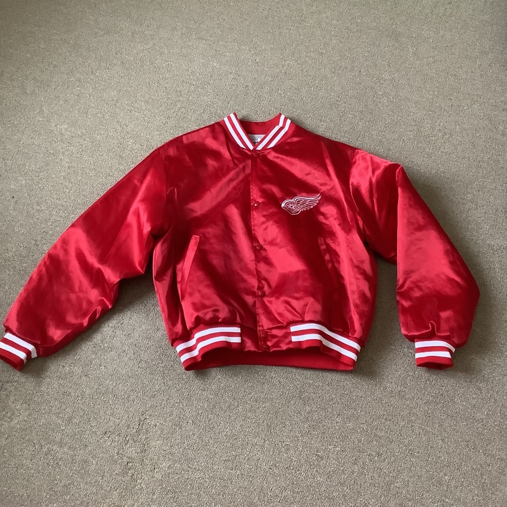 VINTAGE SWINGSTER SATIN RED WINGS SNAP JACKET